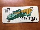 Vintage 1950s Iowa The Corn State Masonite Advertising License Plate