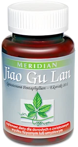 JIAO GU LAN Jiaogulan (Gynostemma) Extrakt 10:1 496 Mg Meridian 60 Kapseln - Bild 1 von 3
