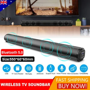 Sound Bar TV Soundbar 40W Subwoofer Bluetooth With Remote Home Theater Speaker - Picture 1 of 12