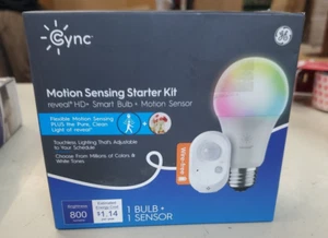 Cync GE Motion Sensing Starter Kit - Smart Multi Color Bulb & Motion Sensor - Picture 1 of 5