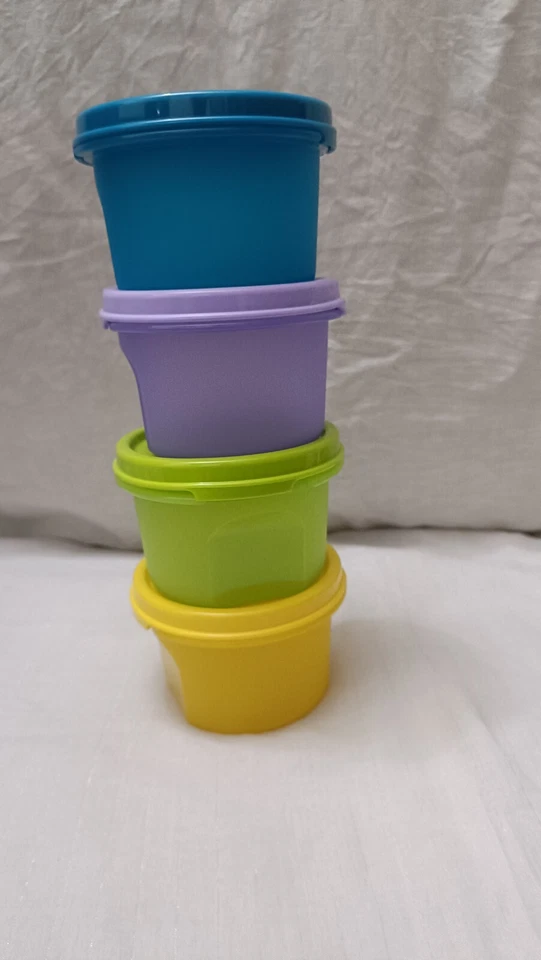 Tupperware MM Round 1 Set Of 4 Dry Storage containers Masala Storage  - Image 1 of 4