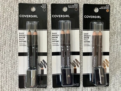 3 CoverGirl Professional Brow & Eye Makers Pencil Black and browns colors - Image 1 of 4