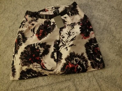 Minifalda Anthropologie Peter Som X Hecha en Tipo Rosa Negra Flores Florales Foto 1 de 2