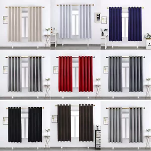 Anillo de ojales térmico grueso listo para apagón par superior de cortinas panel + lazos espaldas - Imagen 1 de 23
