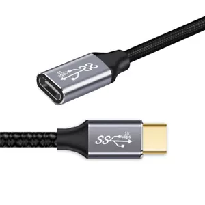NFHK 10Gbps USB 3.1 Type C USB-C Male to Female Extension Data Cable 100W - Picture 1 of 17