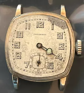 Antique Tavannes Men's Movement Watch Parts/Repair 15j Swiss - Picture 1 of 2