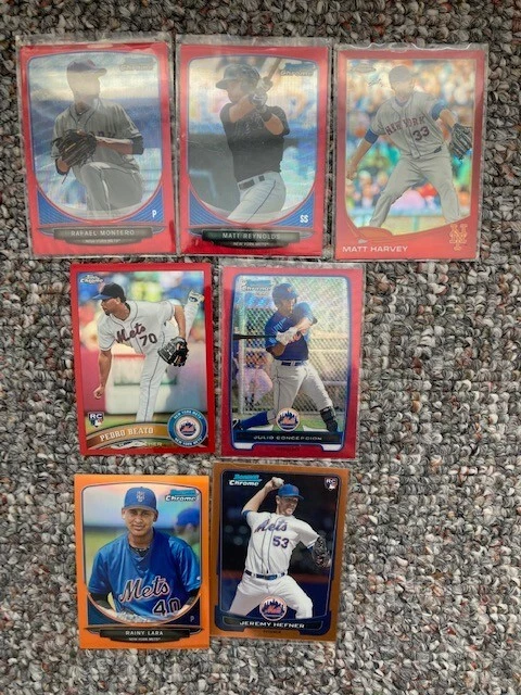 NY Mets Bowman Red Cards - all numbered to 25 - Image 1 of 1