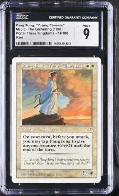 MTG Portal 3 Kingdoms (English) Pang Tong “Young Phoenix” CGC 9 (Mint) - Image 1 of 2