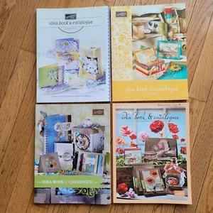 Lot of 4 Stampin' Up Idea Book & Catalog Cards Paper Craft Project 2009 - 2012 - Foto 1 di 12