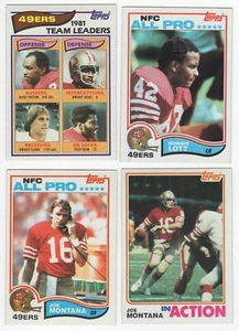 1982 Topps Football San Francisco 49ers Set of 18 Cards - Picture 1 of 1
