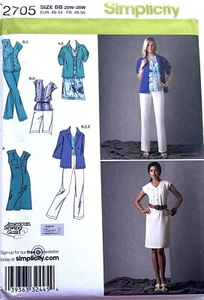 Para mujer Simplicity Pattern 2705 tallas separadas: 20W-28W UC/FF - Imagen 1 de 4