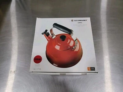 RED LE CREUSET CLASSIC 1.7 QT WHISTLING TEA KETTLE - Image 1 of 4