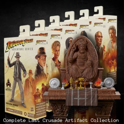 Juego de 6 figuras Indiana Jones con artefacto de mesa completo Grial Knights PAQUETE Foto 1 de 4