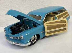 Hot Wheels 1999 Custom Mercury Wood 1:18 azul bonito Elwoody - Imagen 1 de 8