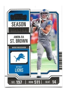 2023 Panini Contenders - Season Ticket #34 Amon-Ra St. Brown - Bild 1 von 1