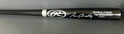 Tim Anderson Angels White Sox Auto Signed Black Bat Beckett Witness Sticker - Image 1 of 3