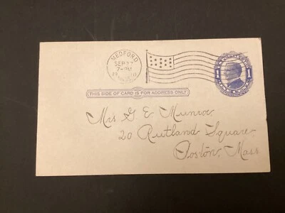 ICOLLECTZONE  US Postal Stationary Entire UX22 used flag cancel  (A100) - Image 1 of 2