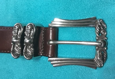 Cinturón Vintage Brighton Años 90 Cuero Trenzado Pesado Marrón Western Talla Pequeña 97087 Foto 1 de 4