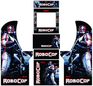 Arcade 1UP Cabinet graphics / artwork full cabinet - Robocop Movie theme - Picture 1 of 1