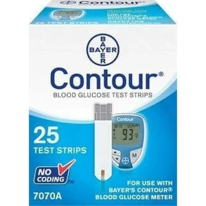 Contour Glucose Blood Test Strips - 25 Count 7070A Various Expired - Picture 1 of 1