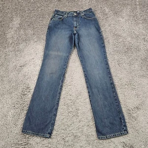 Express Jeans Women 4 Long Boot Cut Mid Rise Dark Wash Denim Made in USA 26x33 - Picture 1 of 13