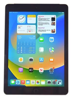 Apple iPad 5th Generation Tablet, 32GB, WiFi + GSM, Unlocked, Space Grey, A1823 - Image 1 of 4