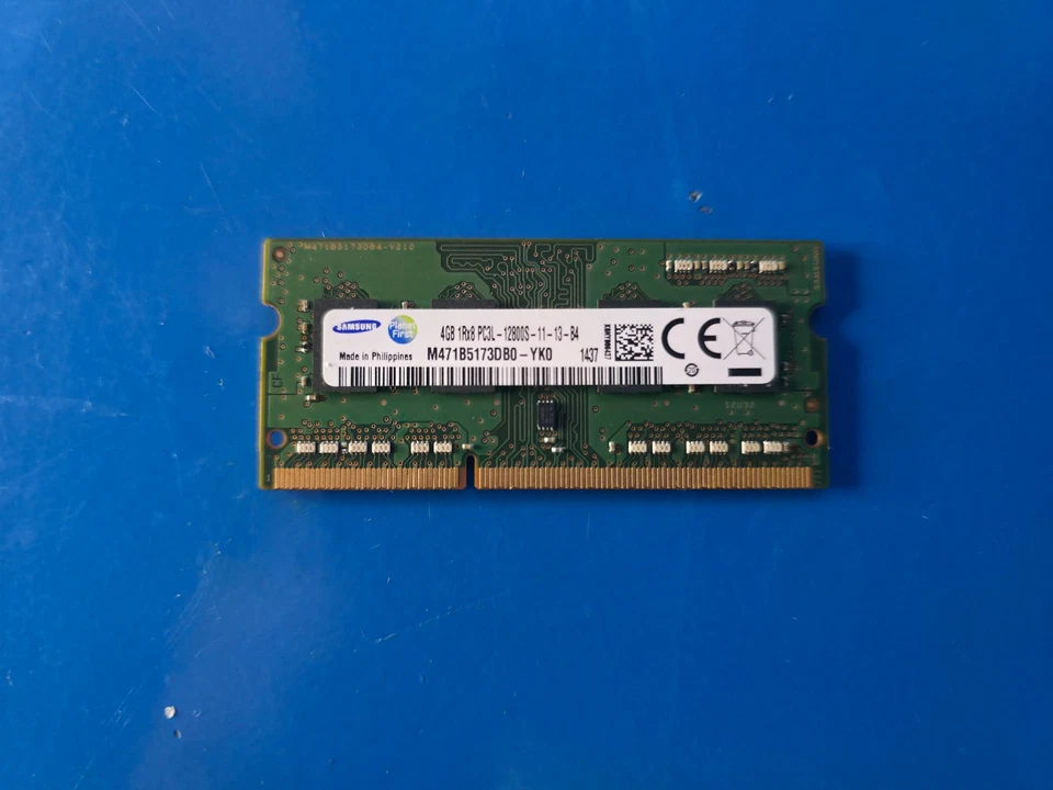 SAMSUNG RAM 4GB DDR3-1Rx8 PC3L-12800S Laptop RAM - Image 1 of 1