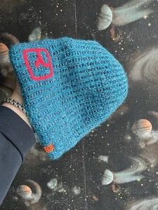 Ortovox Merino Wool Beanie Hat Big Logo Gorpcore Outdoor - Picture 1 of 6