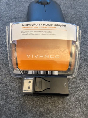 VIVANCO DisplayPort  -  HDMI Adapter Stecker Kupplung Wandler - Bild 1 von 4