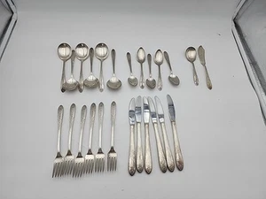 Vintage 1930 National Silver Silverplate Princess Royal Pattern 25 Stück - Bild 1 von 13