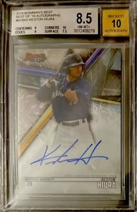 2018 bowmans best keston hiura auto BGS 8.5 / Auto 10 - Picture 1 of 2