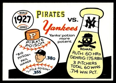Fleer Laughlin Serie Mundial 1970 Piratas vs Yankees #24 Foto 1 de 2