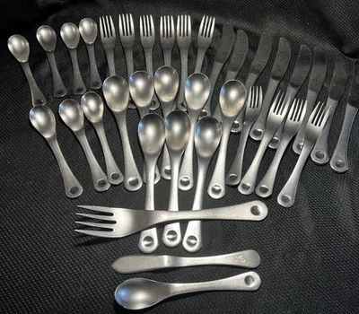Vintage 36 Piece Set Of Robert Welch PENDULUM Dot Stainless Flatware - Image 1 of 4