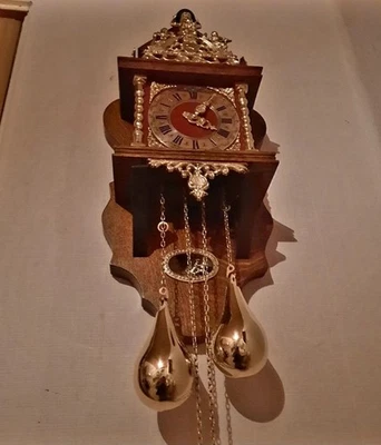 Wuba-Zaanse clock, Restauriert &  Hermle-Werk Modell 261-030C, ca.1960-1980 - Bild 1 von 4