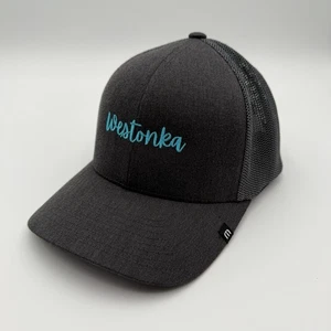 Travis Mathew grau Westonka Snapback Golf Trucker Mütze Kappe Netzrücken Yupoong - Bild 1 von 9