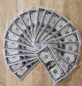 1 Dollar Bill Star Notes Mixed Dates & Districts Lot Of 20 - Picture 1 of 13