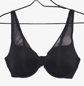 Victoria's Secret 36DD schwarzer leicht transparenter Halb-BH sexy klassisch Damen Dessous - Bild 1 von 16