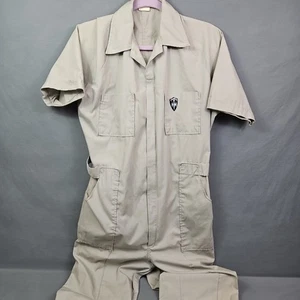 Vintage Workwear Herren Canvas Overall Zimmermann grau Gr. 40 Reg Reißverschluss vorne  - Bild 1 von 11