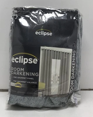 Eclipse Room Darkening Curtain Single Panel 52 in x 84 in in Gray - Image 1 of 2