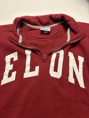 Sudadera Elon University Phoenix NCAA Campeón Rojo Cuello Redondo Auténtica Grande Foto 1 de 4