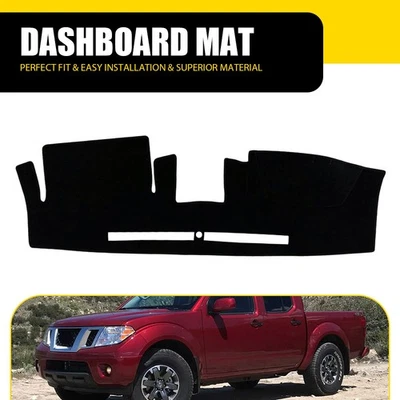 Alfombrilla de salpicadero negra para Nissan Frontier 2005-2020/2005-2015 Xterra cubierta de salpicadero Foto 1 de 4