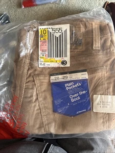 NICE Vintage JC J.C. Penney Plain Pockets Tan Corduroy Flare Leg Pants 28x29 - Picture 1 of 4