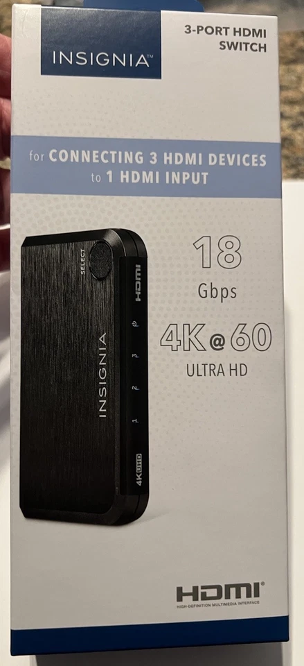 Insignia Ns-hz335 3-port HDMI Switch With 4k and HDR