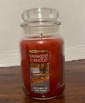 Yankee Candle "Autumn In The Park" Large Jar candle 22oz  Single Wick NEW NOS - Image 1 of 4