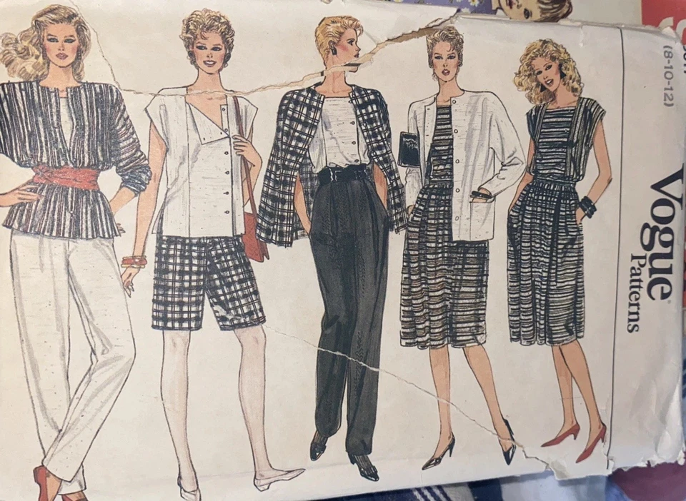Vintage Vogue Patterns 8617 Size 8-10-12 Sewing Pattern Misses Jacket Skirt Uncu - Image 1 of 2