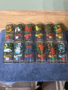 Vasos vasos vintage años 70 ANCHOR HOCKING 12 DÍAS DE NAVIDAD en caja original - Imagen 1 de 23