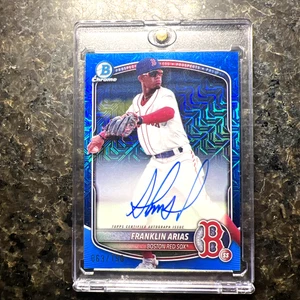 2025 Topps Bowman Chrome Mojo Blue Auto #BMA-FA Franklin Arias 063/150 - Picture 1 of 4