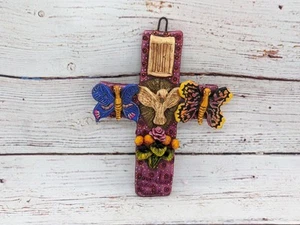 Kreuz Wanddeko, Mexiko Kunst, religiöse Wohndeko, Mexiko Volkskunst - Bild 1 von 10