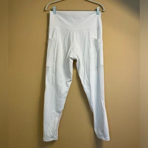 OFFLINE AERIE Goals white hi-rise pocket mesh 7/8 leggings XL - Picture 1 of 9