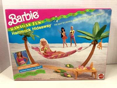 Mattel Barbie гавайский веселый гамак убежище играть набор #5702 новый нераспечатанная коробка 1990 - Изображение 1 из 4